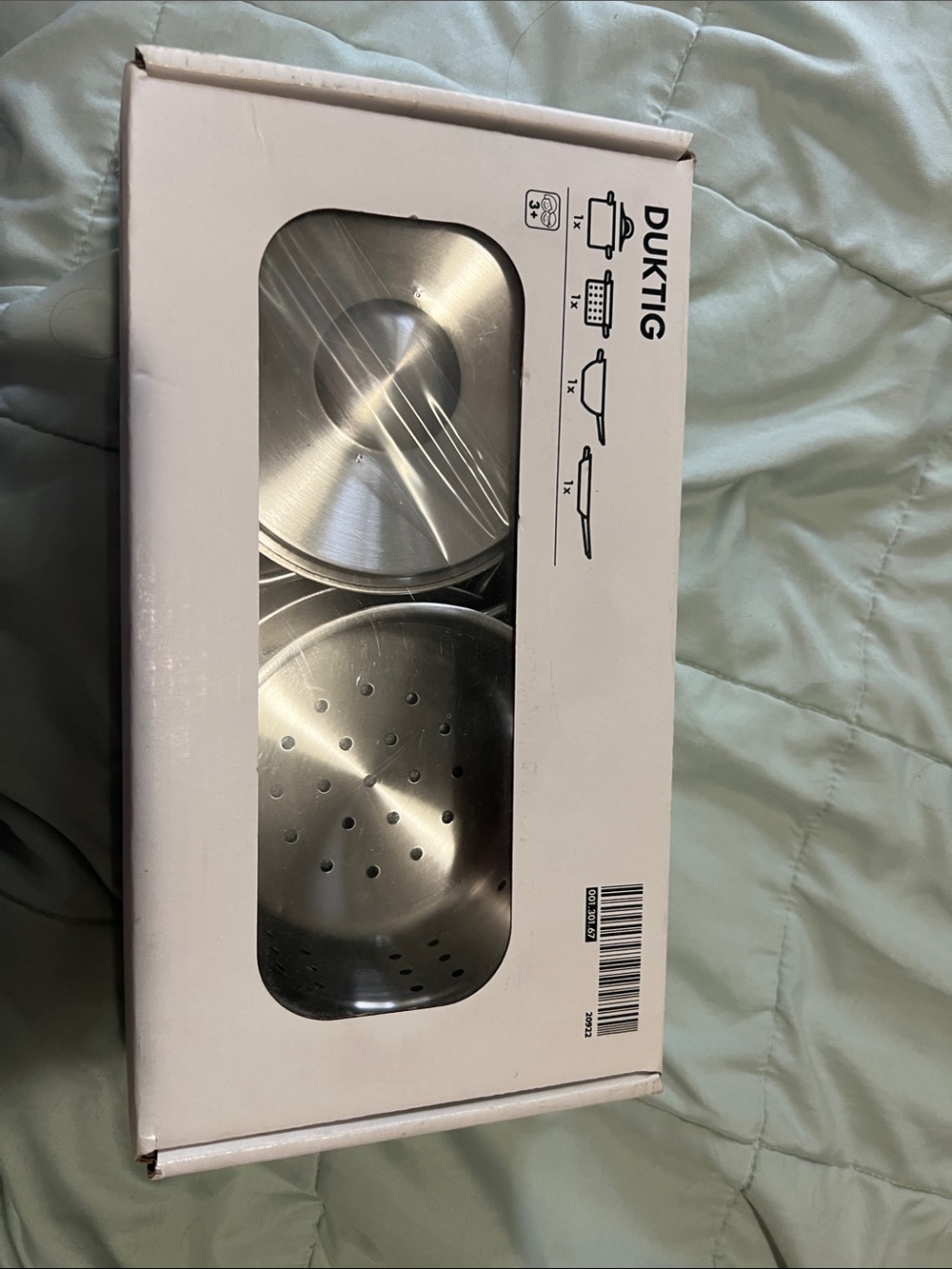 IKEA DUKTIG Toy Cookware Set in Silver Stainless Finish